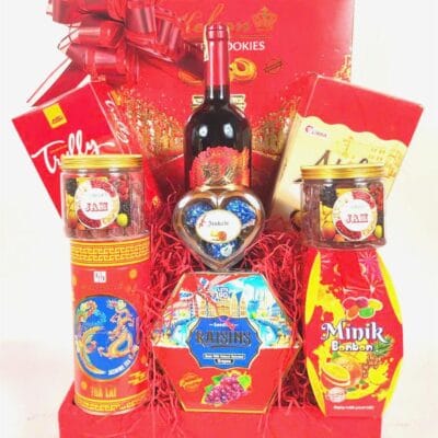 Giỏ Quà Tết Gỗ Đỏ 1