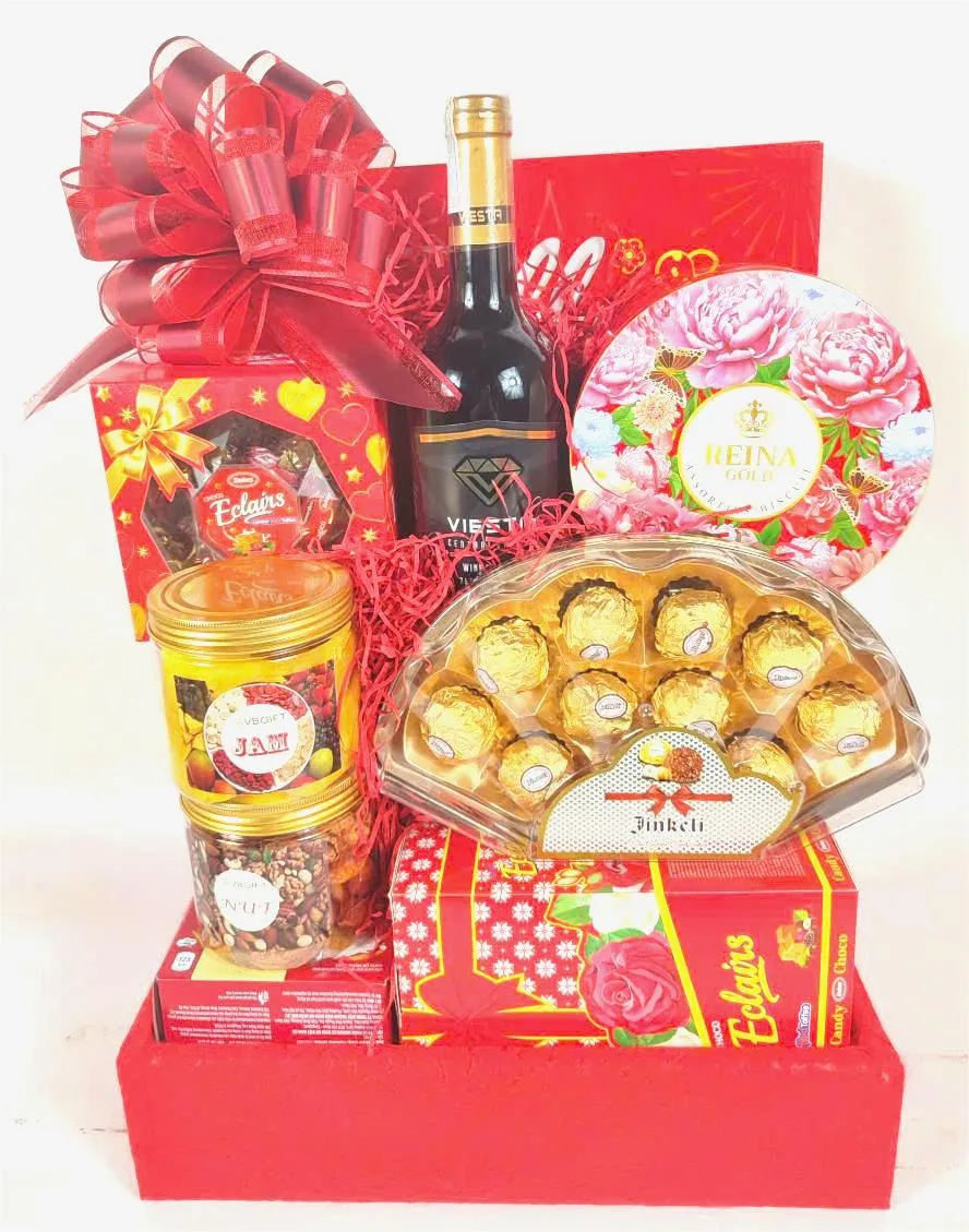 Giỏ Quà Tết Gỗ Đỏ 1