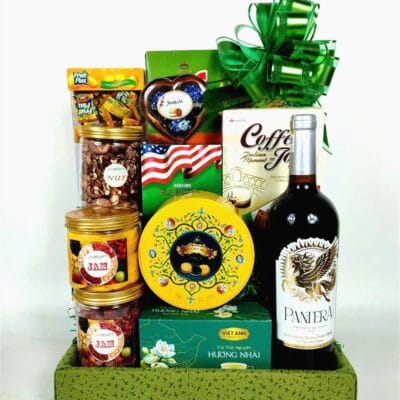 Khay Quà Tết Gỗ Xanh Lá 1