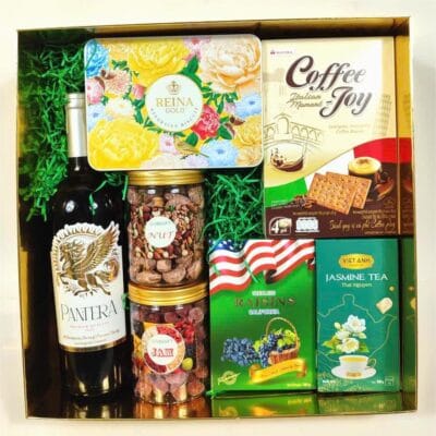 Khay Quà Tết Gỗ Xanh Lá 1