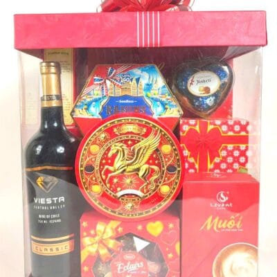 Hộp Quà Tết Mica Đỏ 1