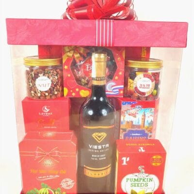 Hộp Quà Tết Mica Đỏ 1