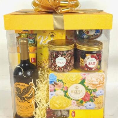 Hộp Quà Tết Mica Vàng 1