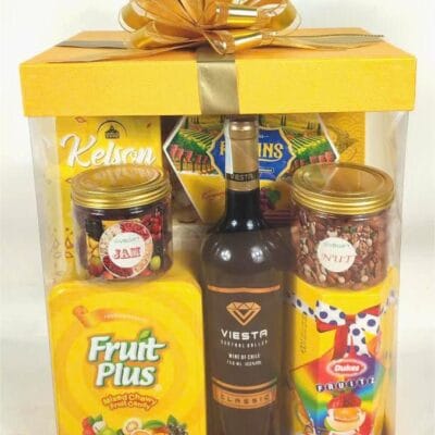 Hộp Quà Tết Mica Vàng 1