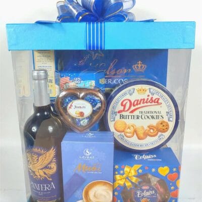 Giỏ Quà Tết Gỗ Xanh Dương 1