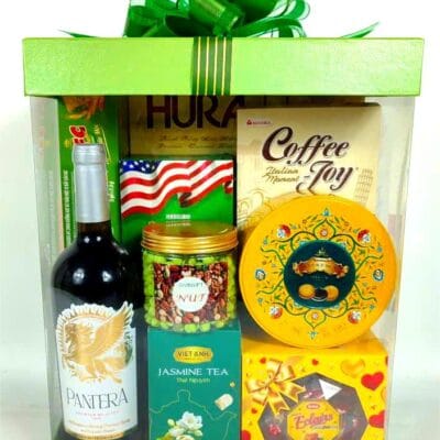 Khay Quà Tết Gỗ Xanh Lá 1