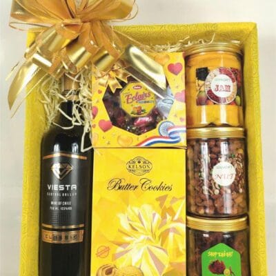 Khay Quà Tết Gỗ Vàng 1